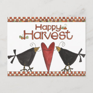 Cartão Postal Corvos e Coração