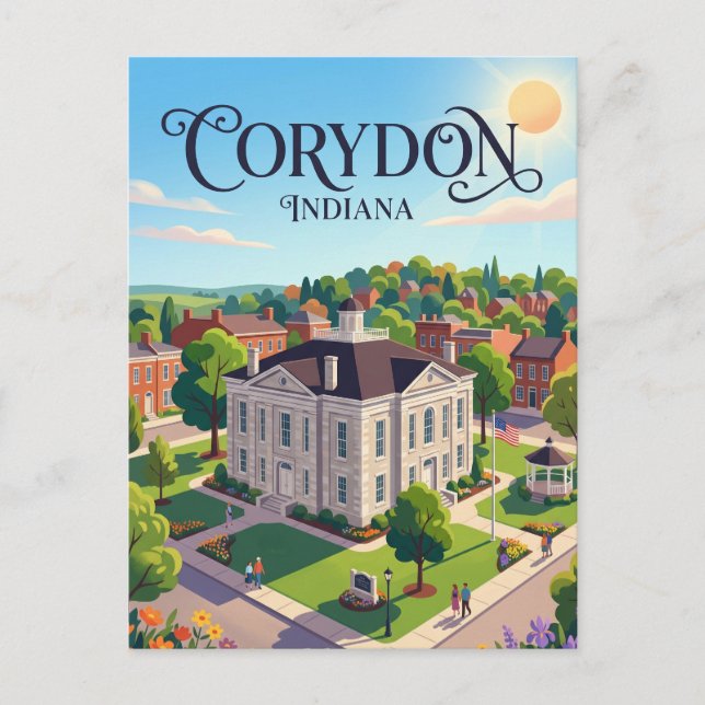 Cartão Postal Corydon EUA (Frente)
