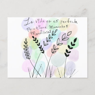 Cartão Postal “Cosas sobre la vida “ doodles card postal