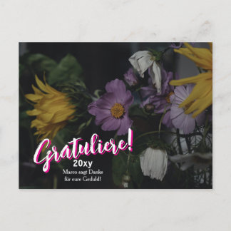 Cartão Postal Cosmea Girassol