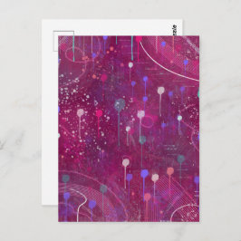 Cartão Postal Cosmic Berry Picking: Abstract Art