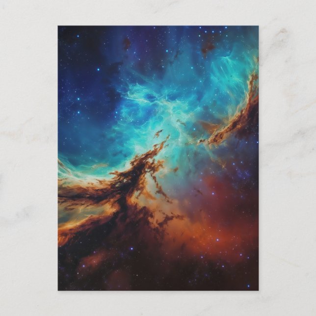 Cartão Postal Cosmic Dance - Painterly Style Space Art (Frente)