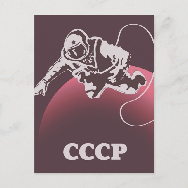 Cartão Postal Cosmonauta CCCP (Frente)