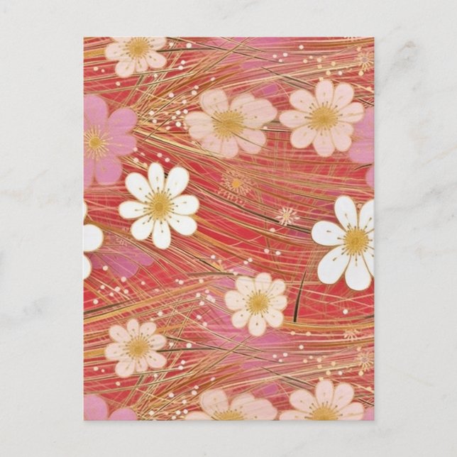 Cartão Postal Cosmos Chiyogami (Frente)