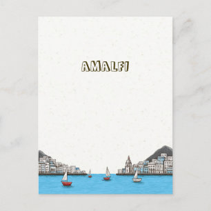 Cartão Postal Costa Amalfitana Itália Viagem