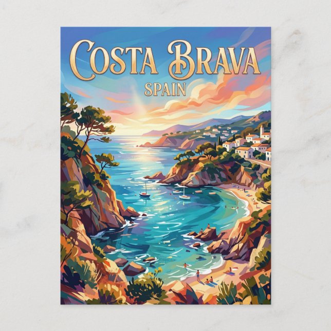 Cartão Postal Costa Brava Espanha (Frente)