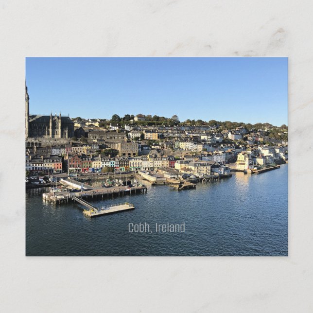 Cartão Postal Costa da Irlanda, fotografia, (Frente)