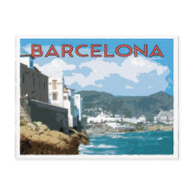 Costa de Barcelona, Espanha viagens vintage