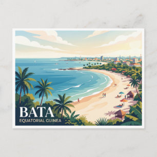 Cartão Postal Costa de Bata Guiné Equatorial