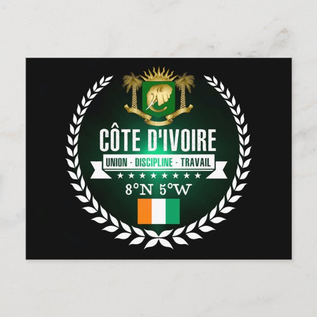Cartão Postal Costa do Marfim (Frente)
