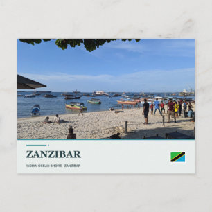 Cartão Postal Costa do Oceano Índico de Zanzibar