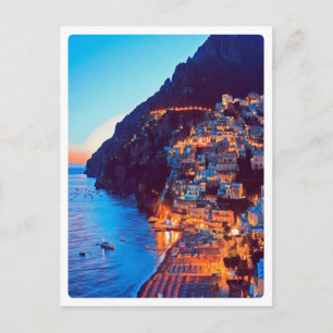 Cartão Postal Costa ldp POSITANO Amalfi - pôr do sol tirado do