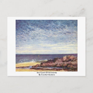 Cartão Postal Costa Marítima Da Normandia Por Courbet Gustave