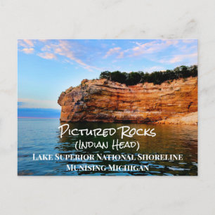 Cartão Postal Costa Nacional Pictured Rocks do Lago Superior
