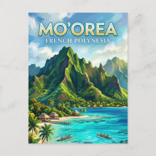 Cartão Postal Costa Norte de Moorea Polinésia Francesa