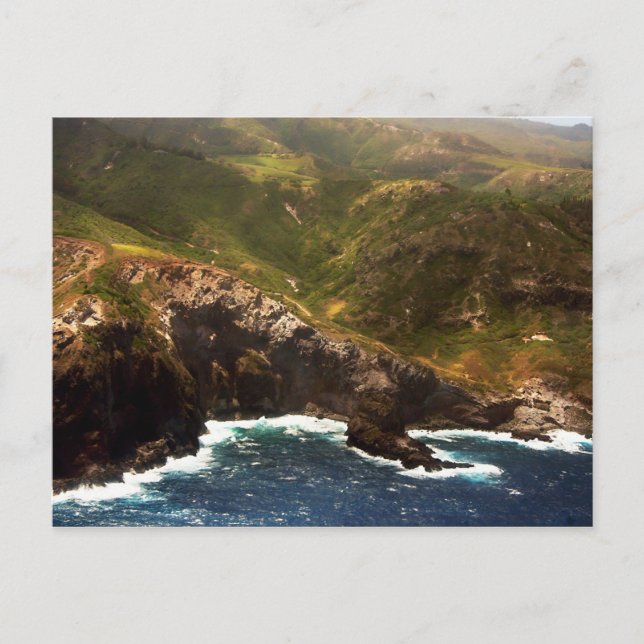 Cartão Postal Costa Oeste de Moloka'i (Frente)