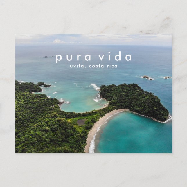 Cartão Postal Costa Rica Beach Photo Vacation Postcard (Frente)