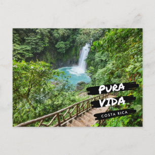 Cartão Postal Costa Rica Pura Vida Rio Celeste