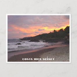 Cartão Postal Costa Rica Sunset na praia