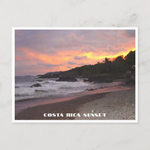 Cartão Postal Costa Rica Sunset na praia
