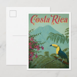 Cartão Postal Costa Rica Viagens Vintage