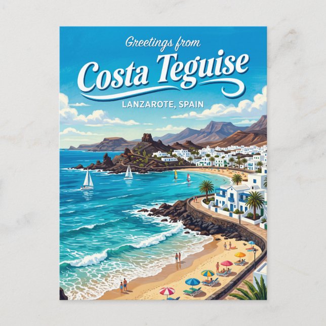 Cartão Postal Costa Teguise Espanha (Frente)
