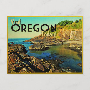 Cartão Postal Costa Vintage do Oregon