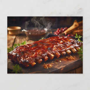 Cartão Postal Costelas Grelhadas BBQ