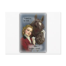 Costumava ser rico, comprei um cavalo