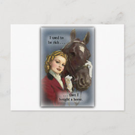 Cartão Postal Costumava ser rico, comprei um cavalo