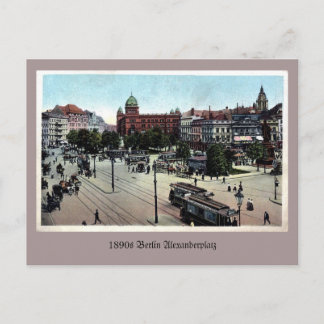 Cartão Postal Costume de Berlim Alexanderplatz da década de 1890
