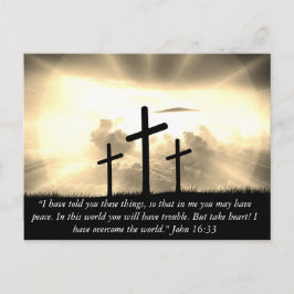 Cartão Postal Costume ter vencido a Bíblia mundial John 16:33