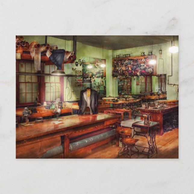 Cartão Postal Costura - Industrial - O compro do suor (Frente)