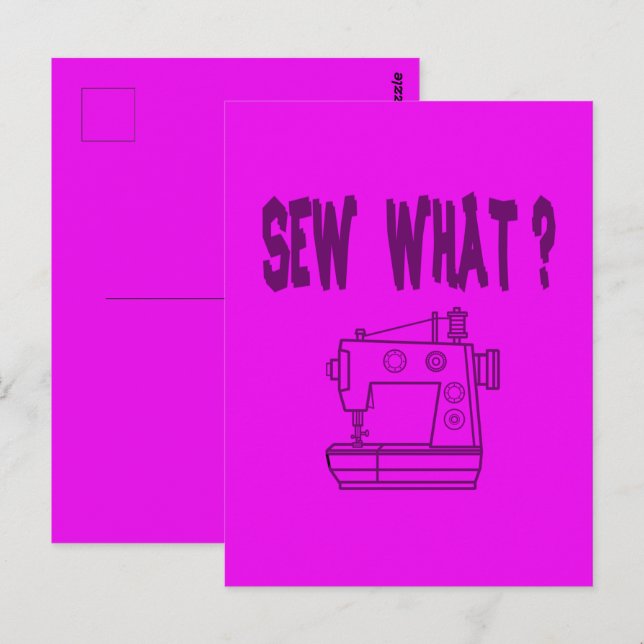 Cartão Postal Costurar o Quê ? (Frente/Verso)