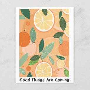 Cartão Postal Cota de Inspiração Floral de Boho Retroativo