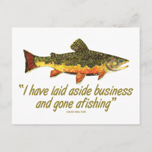 Cartão Postal Cota de Pesca Izaak Walton