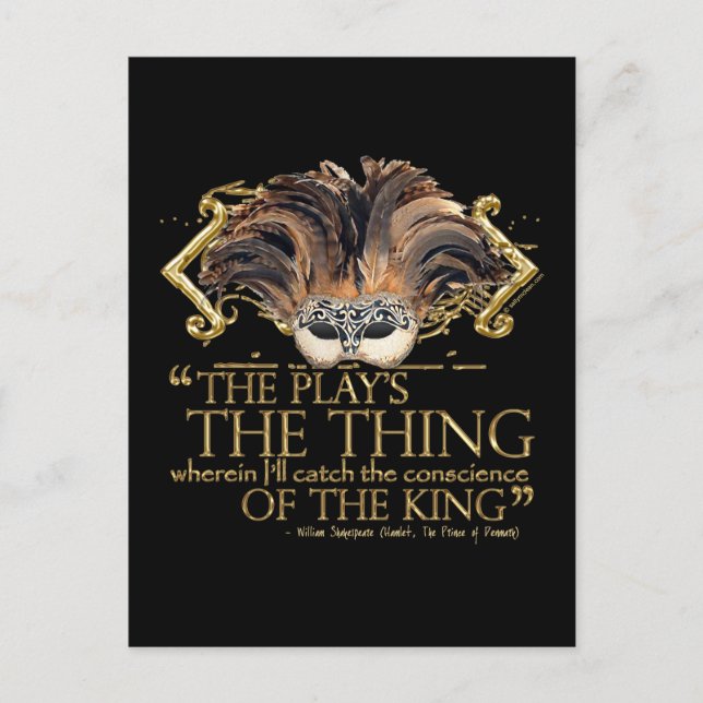 Cartão Postal Cota Hamlet Play (Versão Dourada) (Frente)