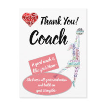 Cota Inspiradora de Treinador de Netball Obrigado