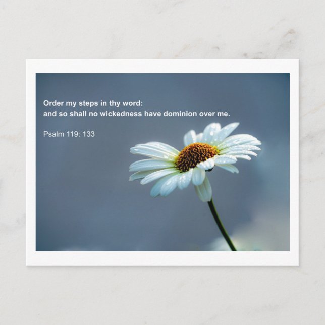 Cartão Postal Cotação bíblia - Salmo 119 (Frente)