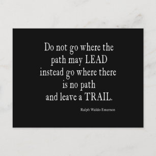 Cartão Postal Cotação de Liderança Inspiracional Vintage Emer