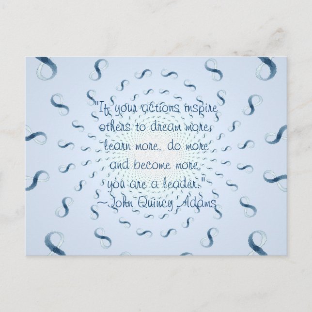 Cartão Postal Cotação de Liderança John Quincy Adams (Frente)