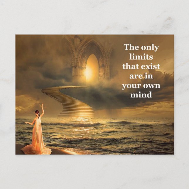 Cartão Postal Cotação Motivacional e Inspiracional (Frente)