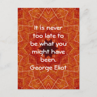 Cartão Postal Cotação Motivacional Inspiracional George Eliot