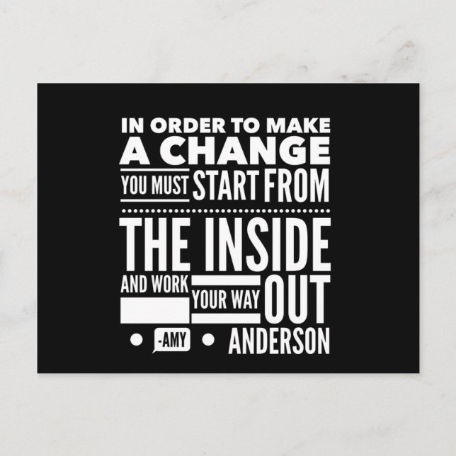 Cartão Postal Cotações com Significado Cartaz (Frente)