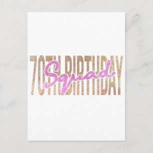 Cartão Postal cotações de dizeres da turma de aniversário de 70 