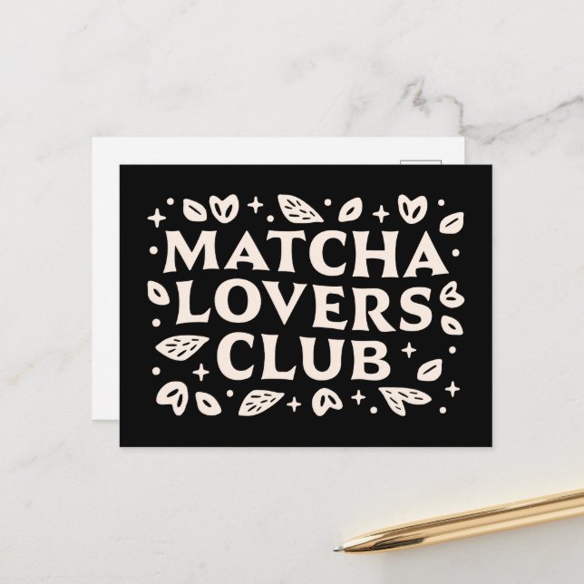 Cartão Postal Cotas de amante Matcha (Frente/Verso In Situ)