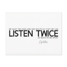 COTAS: Epictetus: Ouvir duas vezes