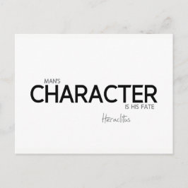 Cartão Postal COTAS: Heraclitus: Personagem do Homem