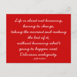 Cartão postal cotável - Vida e desafio