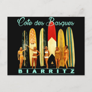 Cartão Postal Côte des Basques Biarritz